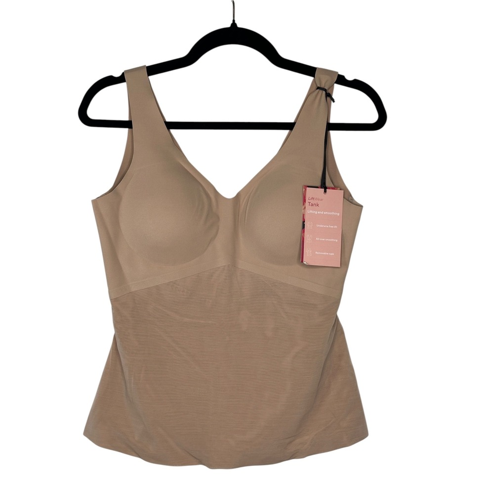 Honeylove LiftWear Tank Size Large Sand Beige Smoothing Shapewear Camisole NWT